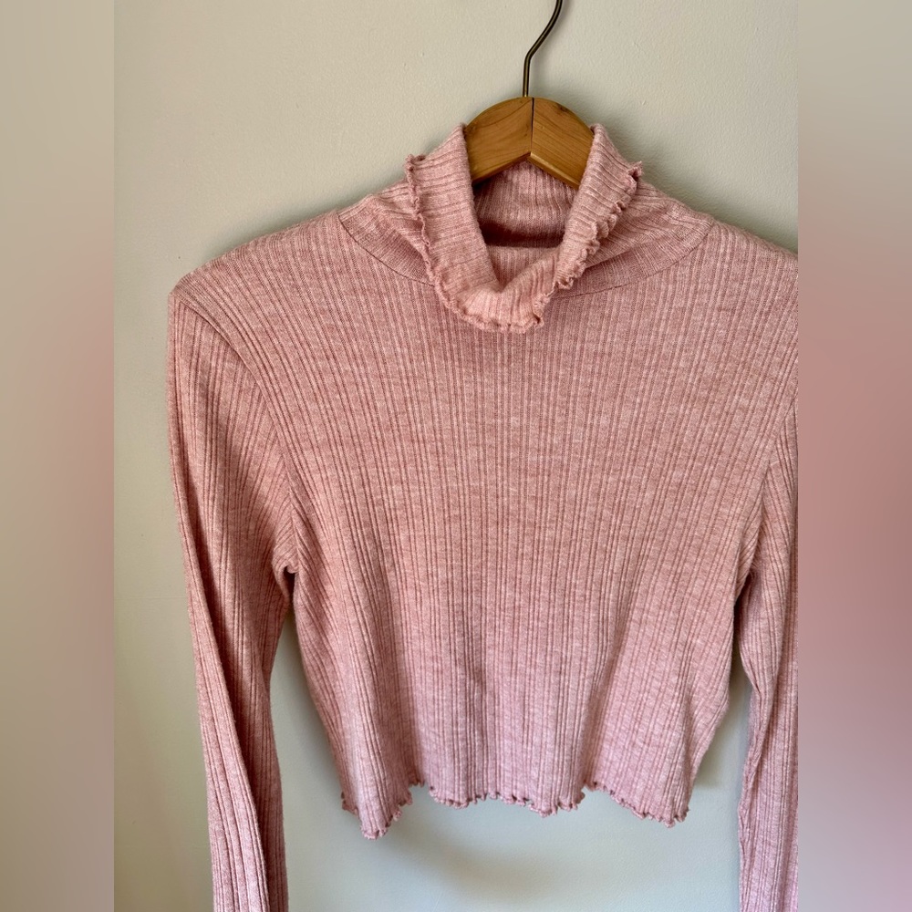 Madewell cropped mock-neck